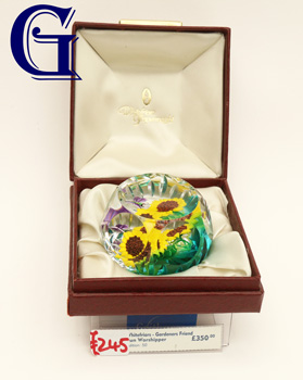 SAFFLOWER, HERBS AND SPICES COLLECTION, Caithness Glass paperweight